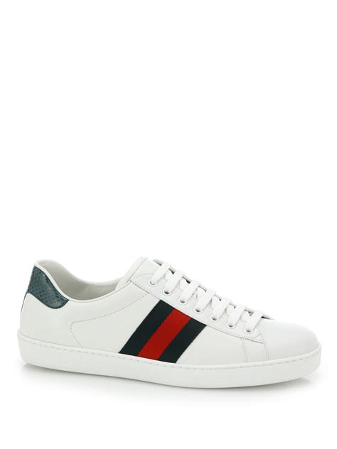 gucci white leather sneakers|authentic Gucci sneakers for men.